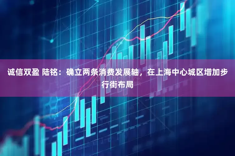 诚信双盈 陆铭：确立两条消费发展轴，在上海中心城区增加步行街布局
